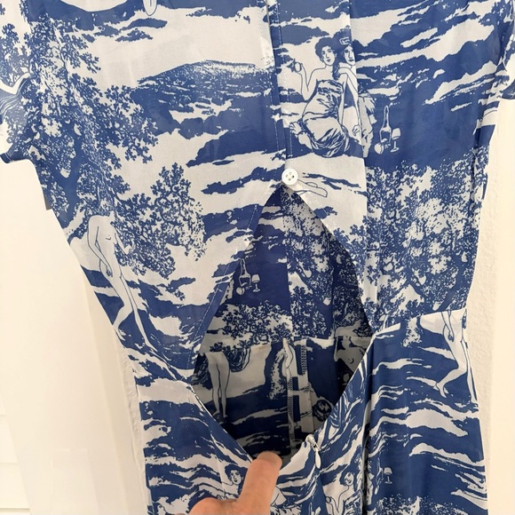 NWT- Reformation Wellfleet Midi Dress with Cut Out Back- Size 4 (Slim fit) - Picture 6 of 8